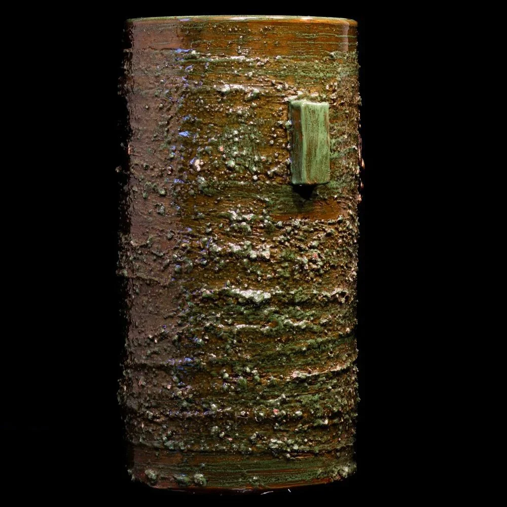 Vintage 1960’s MCM Bitossi Aldo Londi Rimini Green Pottery Vase # 001/35 - Picture 2 of 13